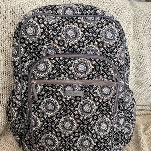 Vera Bradley Campus Backpack Charcoal Medallion